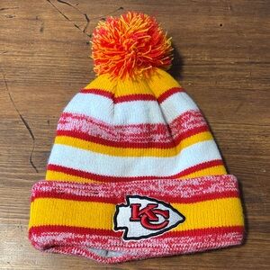 New Era Gray and Red NFL Beanie